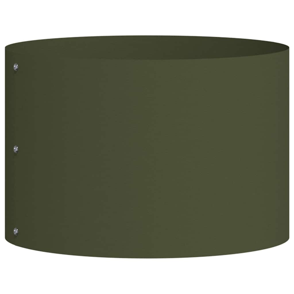 Vidaxxl anneau végétal vert olive 30 x 30 x 20 cm acier laminé à froid