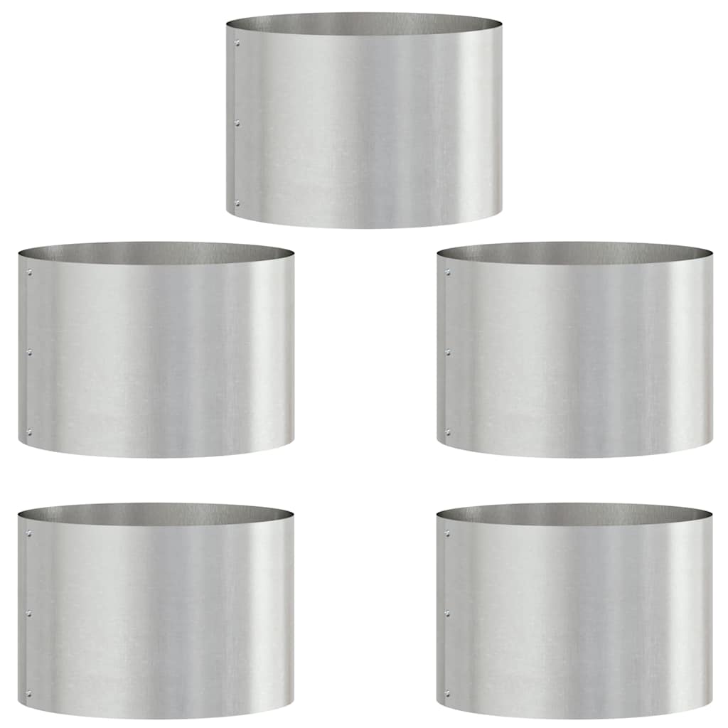 Vidaxx anneau végétal 5 pcs argent 30 x 30 x 20 cm acier inoxydable
