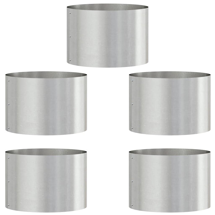 Vidaxx anneau végétal 5 pcs argent 30 x 30 x 20 cm acier inoxydable