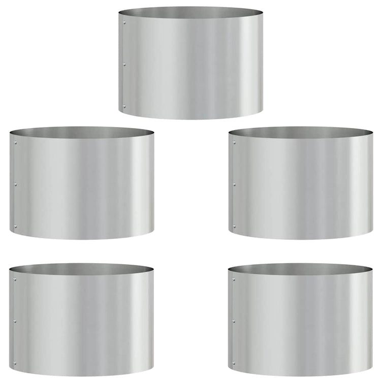 VidaXL anneau végétal 5 pcs argent 30 x 30 x 20 cm acier galvanisé