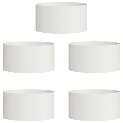VidaXL anneau pour plantes 5 pcs blanc 40 x 40 x 20 cm acier laminé à froid