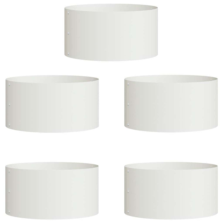VidaXL anneau pour plantes 5 pcs blanc 40 x 40 x 20 cm acier laminé à froid