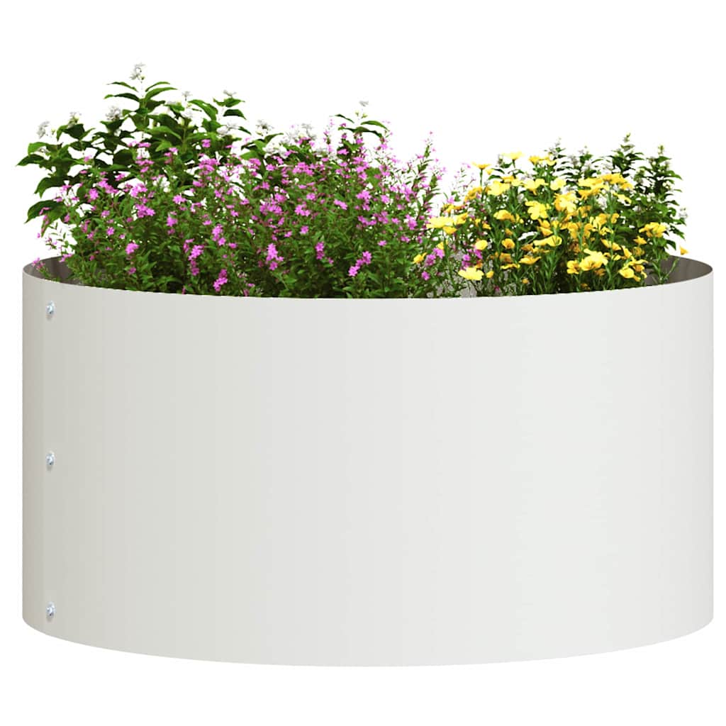 VidaXL anneau pour plantes 5 pcs blanc 40 x 40 x 20 cm acier laminé à froid