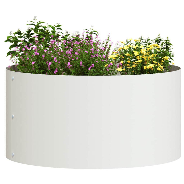 VidaXL anneau pour plantes 5 pcs blanc 40 x 40 x 20 cm acier laminé à froid