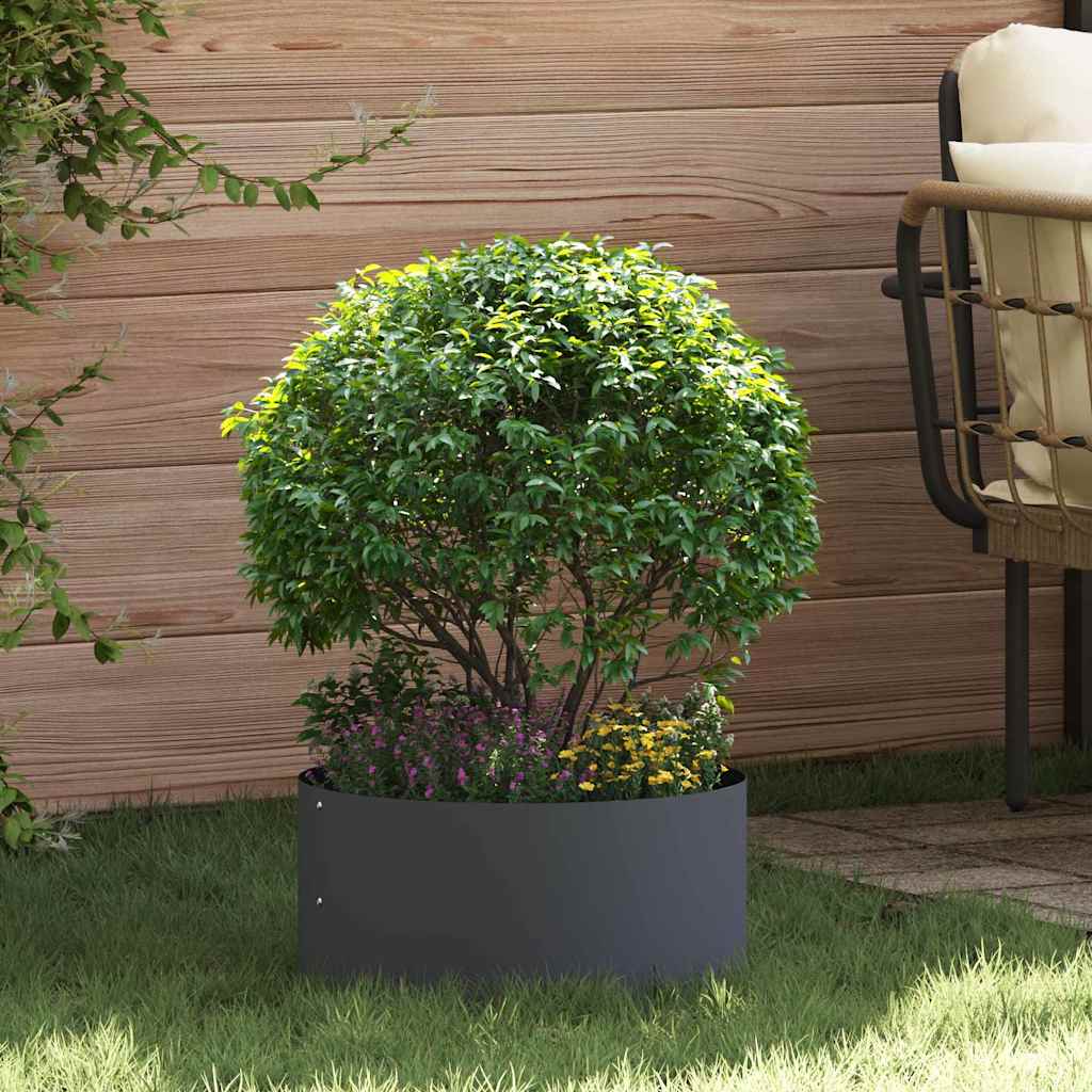Vidaxl anneau végétal anthracite 40 x 40 x 20 cm acier laminé à froid