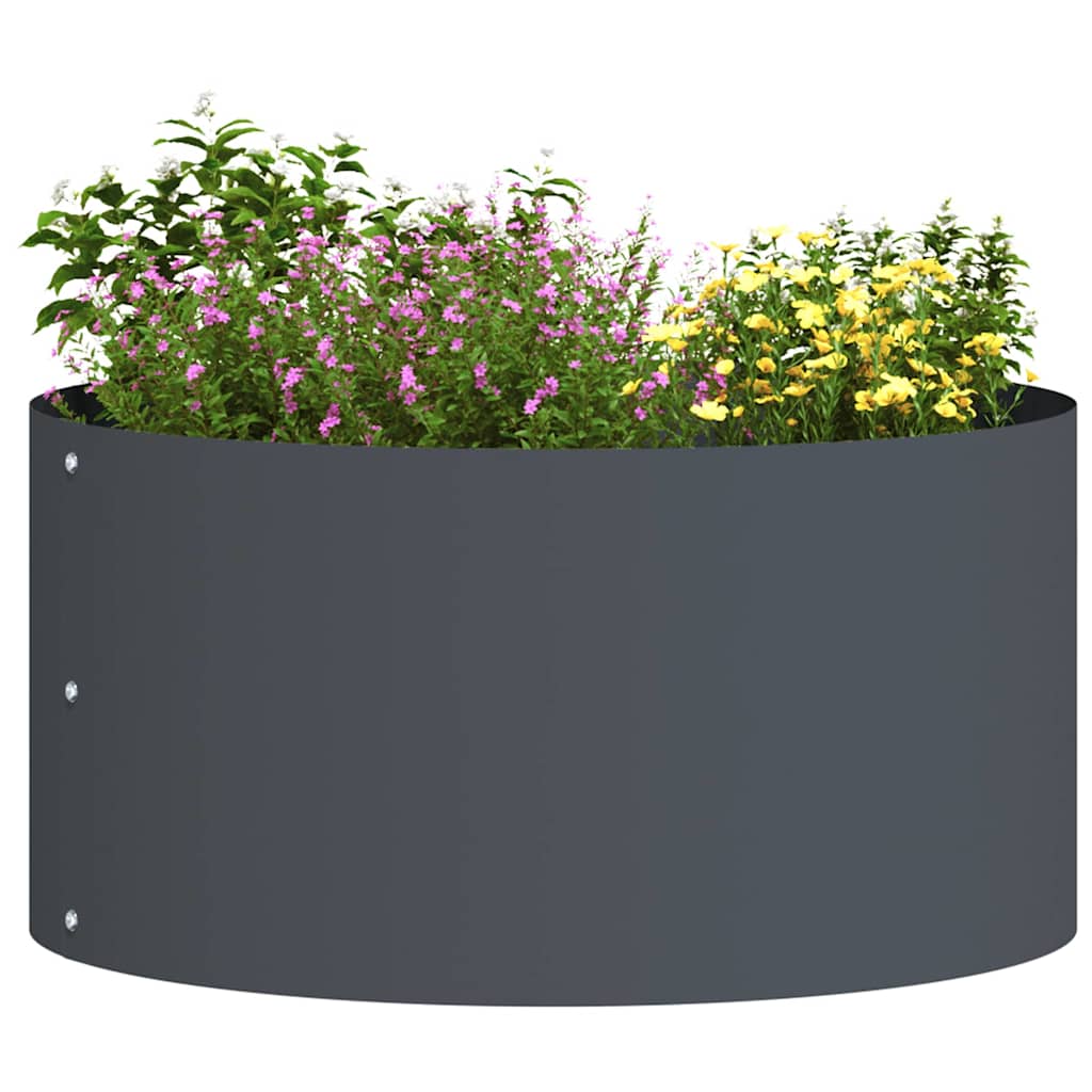 Vidaxl anneau végétal anthracite 40 x 40 x 20 cm acier laminé à froid