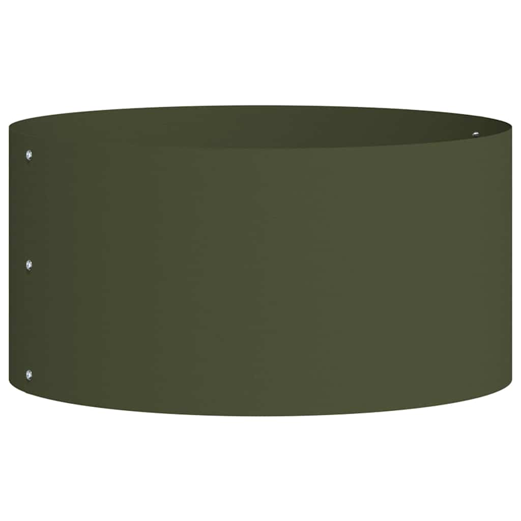 Vidaxxl anneau végétal vert olive 40 x 40 x 20 cm acier laminé à froid