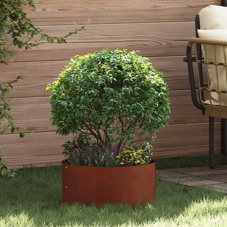 Vidaxl anneau végétal marron 40 x 40 x 20 cm acier corten