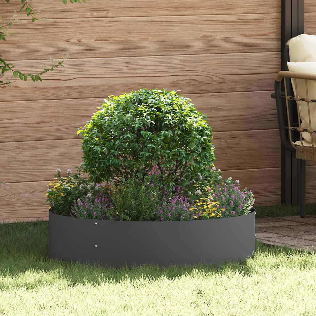 VidaXL anneau pour plantes 5 pcs noir 80 x 80 x 20 cm acier laminé à froid