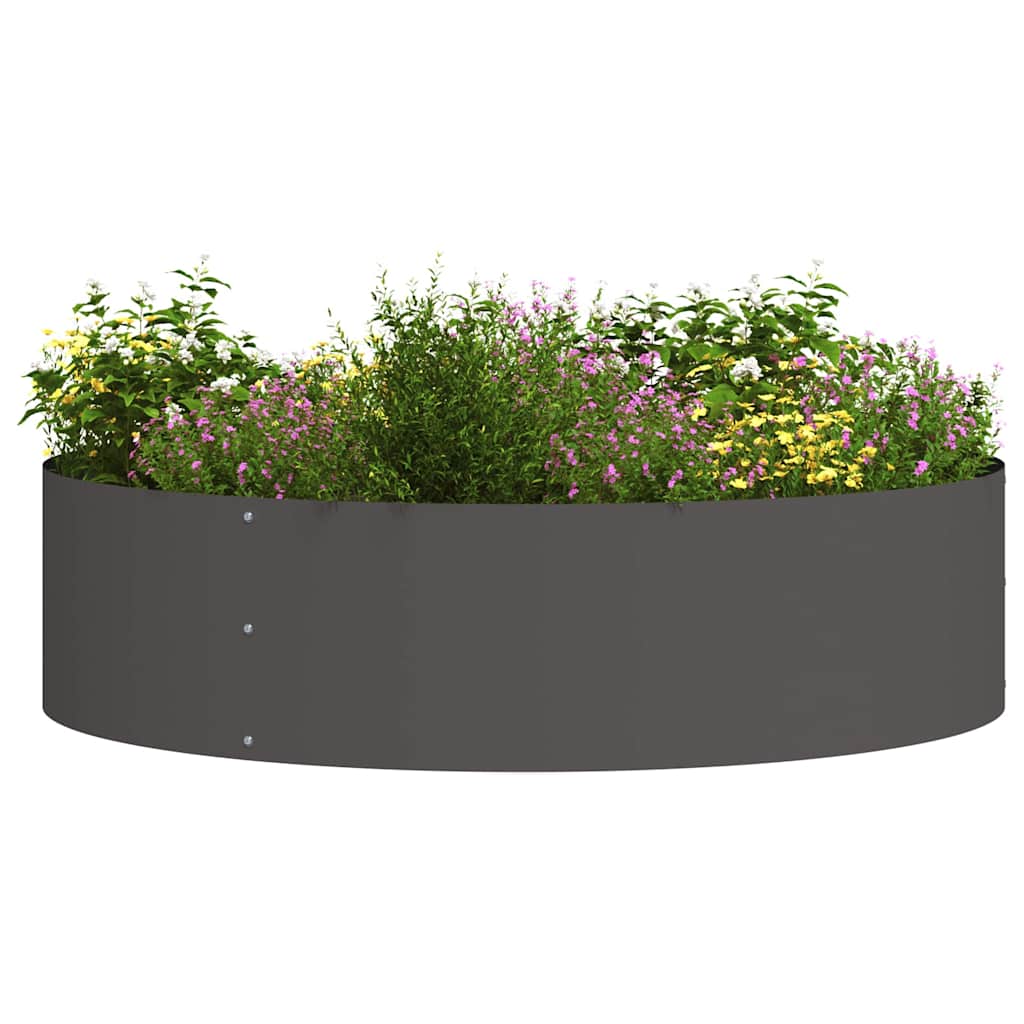 VidaXL anneau pour plantes 5 pcs noir 80 x 80 x 20 cm acier laminé à froid