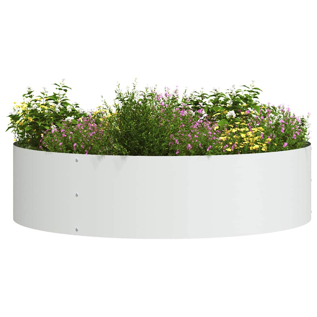 Vidaxx anneau végétal blanc 80 x 80 x 20 cm acier laminé à froid