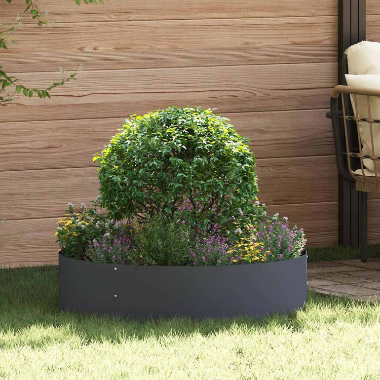 Vidaxl anneau végétal anthracite 80 x 80 x 20 cm acier laminé à froid