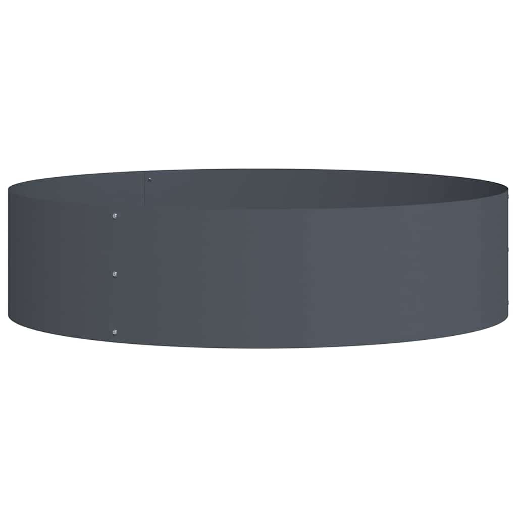 Vidaxl anneau végétal anthracite 80 x 80 x 20 cm acier laminé à froid