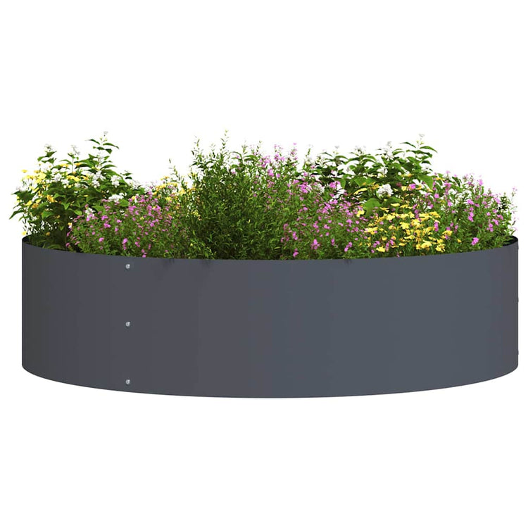 Vidaxl anneau végétal anthracite 80 x 80 x 20 cm acier laminé à froid