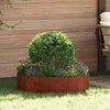 Vidaxl anneau végétal marron 80 x 80 x 20 cm acier corten