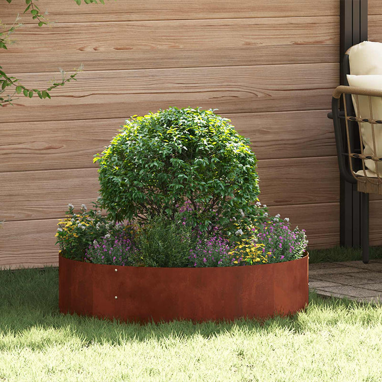 Vidaxl anneau pour plantes 5 pcs marron 80 x 80 x 20 cm acier corten