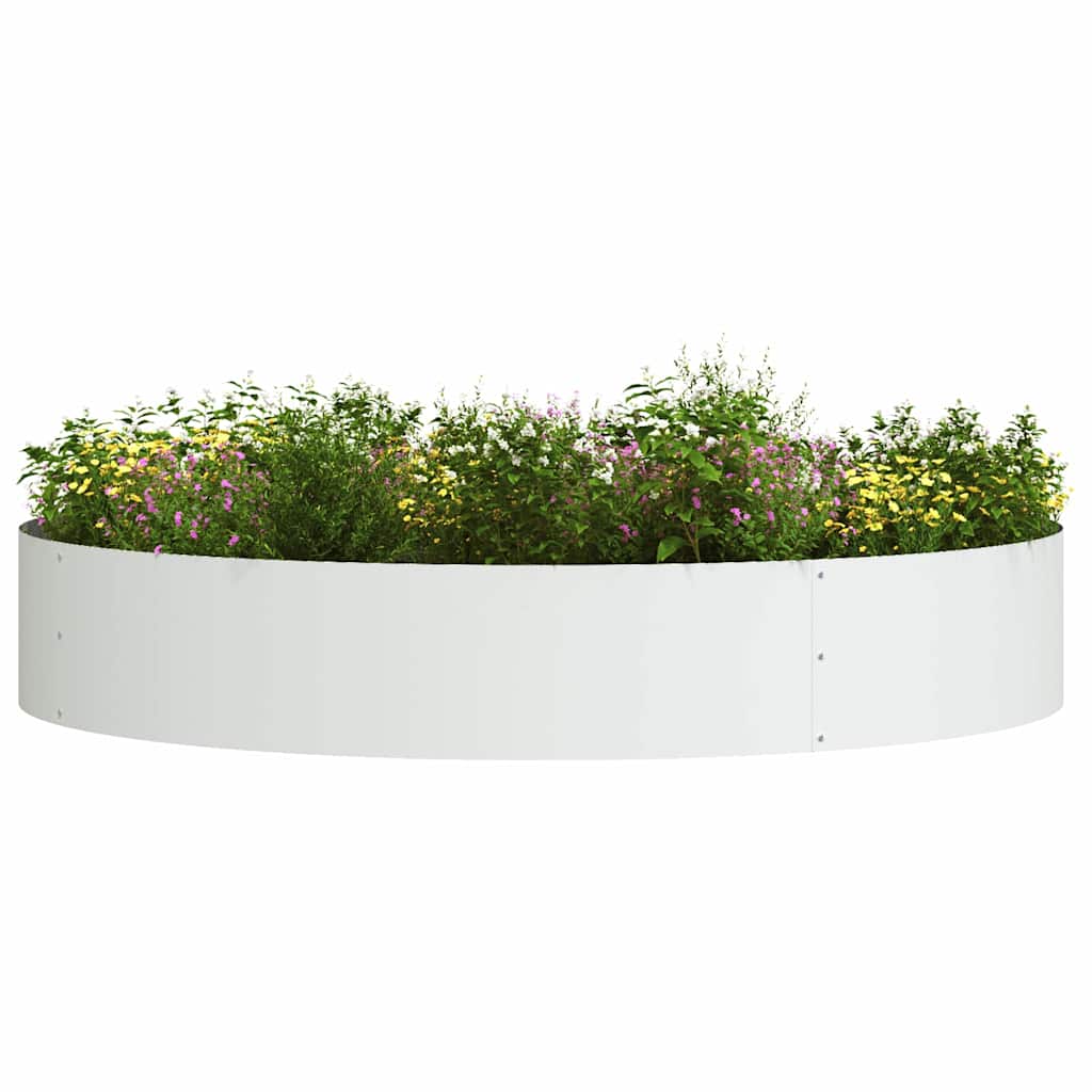 Vidaxx anneau végétal blanc 120 x 120 x 20 cm acier laminé à froid