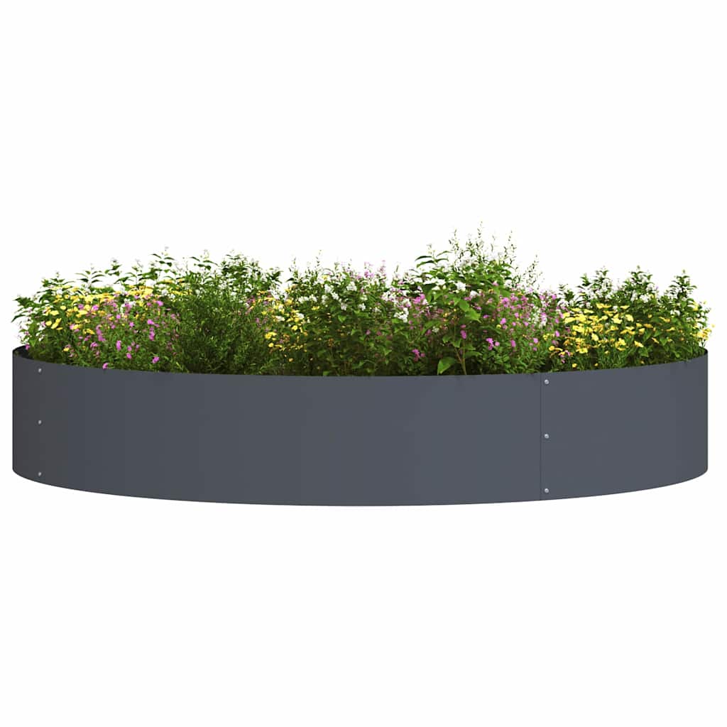 Vidaxxl anneau végétal 5 pcs anthracite 120 x 120 x 20 cm acier laminé à froid