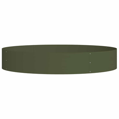 Vidaxx anneau végétal vert olive 120 x 120 x 20 cm acier laminé à froid