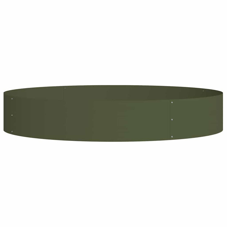 Vidaxx anneau végétal vert olive 120 x 120 x 20 cm acier laminé à froid