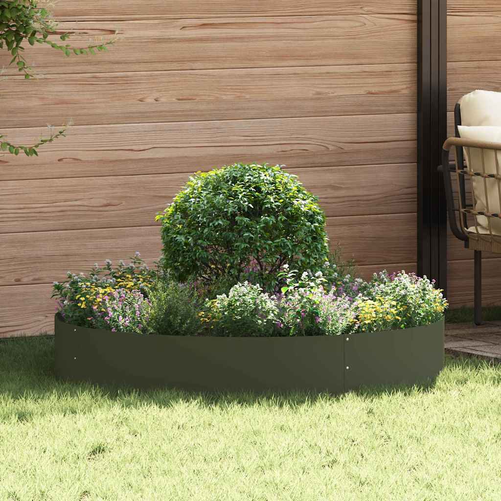 VidaXL anneau de plante 5 pcs vert olive 120 x 120 x 20 cm