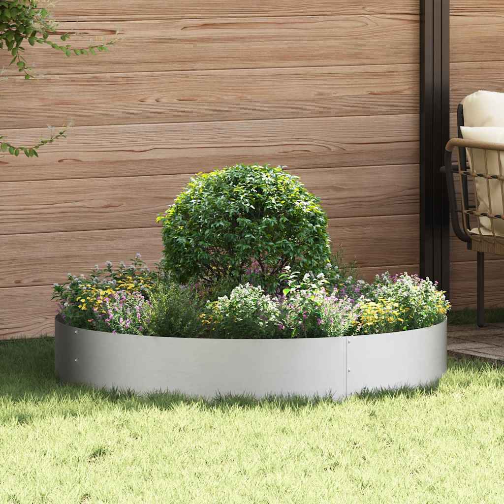 Vidaxx anneau végétal argent 120 x 120 x 20 cm acier galvanisé