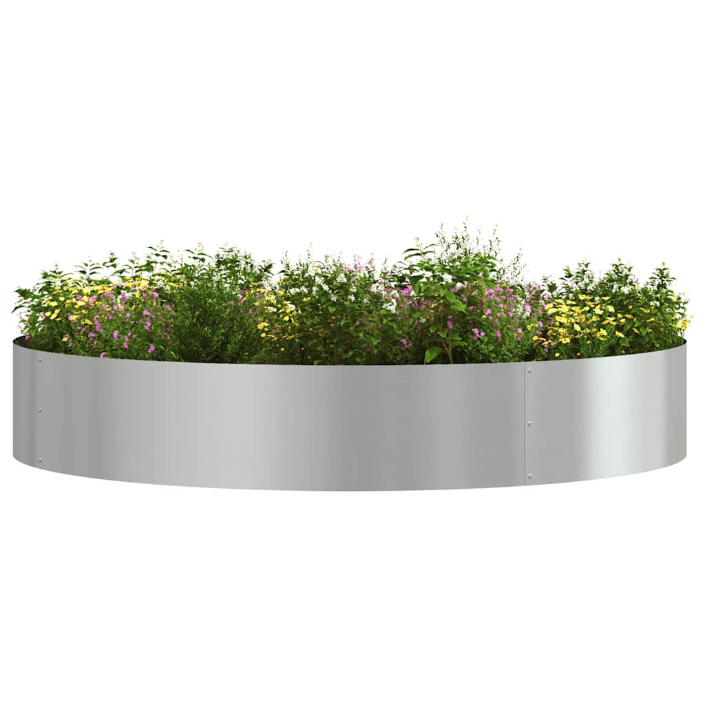 Vidaxxl anneau végétal 5 pcs argent 120 x 120 x 20 cm acier galvanisé