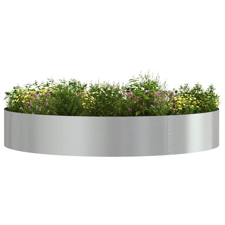 Vidaxxl anneau végétal 5 pcs argent 120 x 120 x 20 cm acier galvanisé