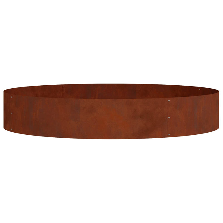 Vidaxl anneau végétal marron 120 x 120 x 20 cm acier corten