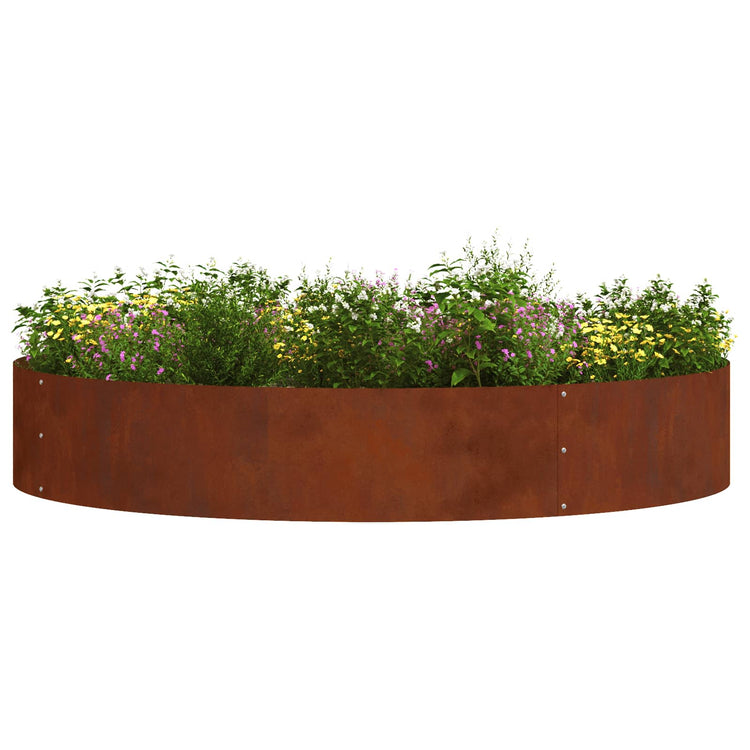 Vidaxl anneau pour plantes 5 pcs marron 120 x 120 x 20 cm acier corten