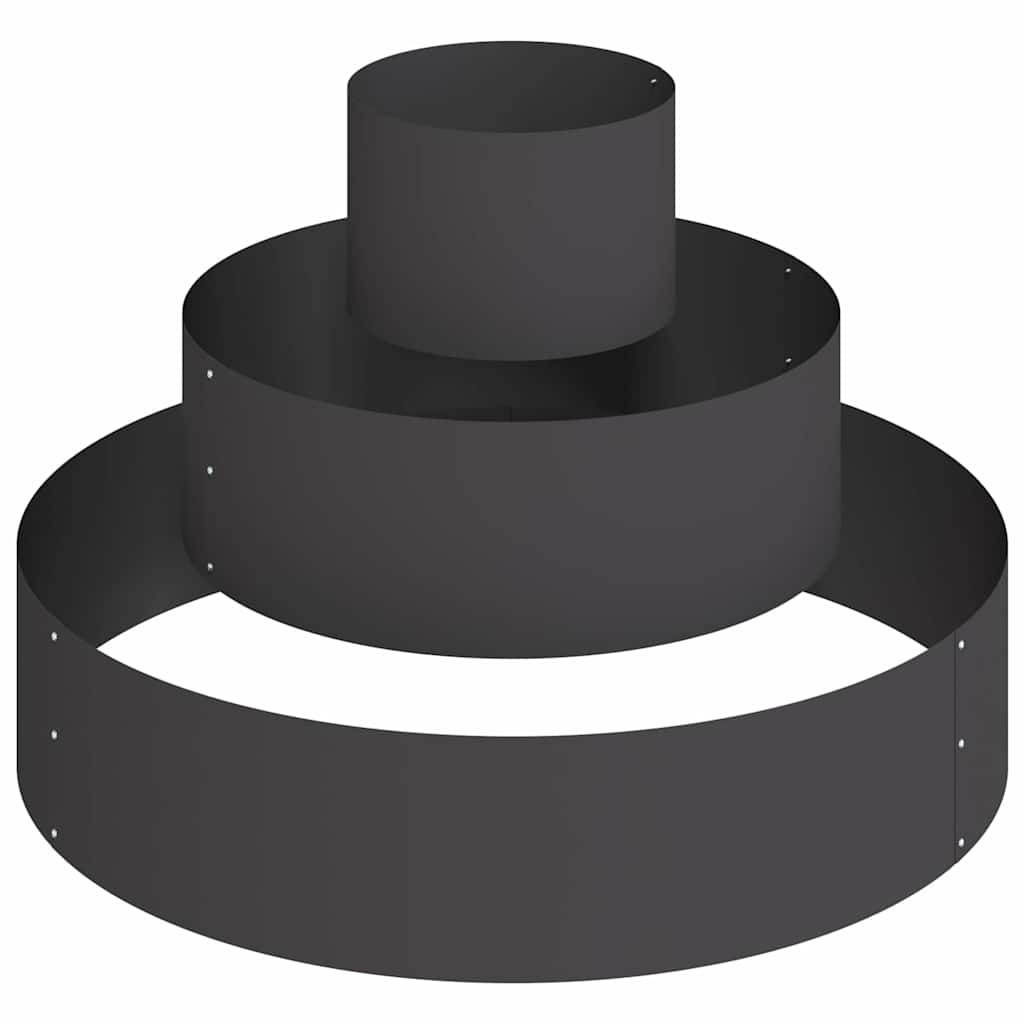 Vidaxl pot de fleur de jardin noir 90 x 90 x 20 cm acier laminé à froid