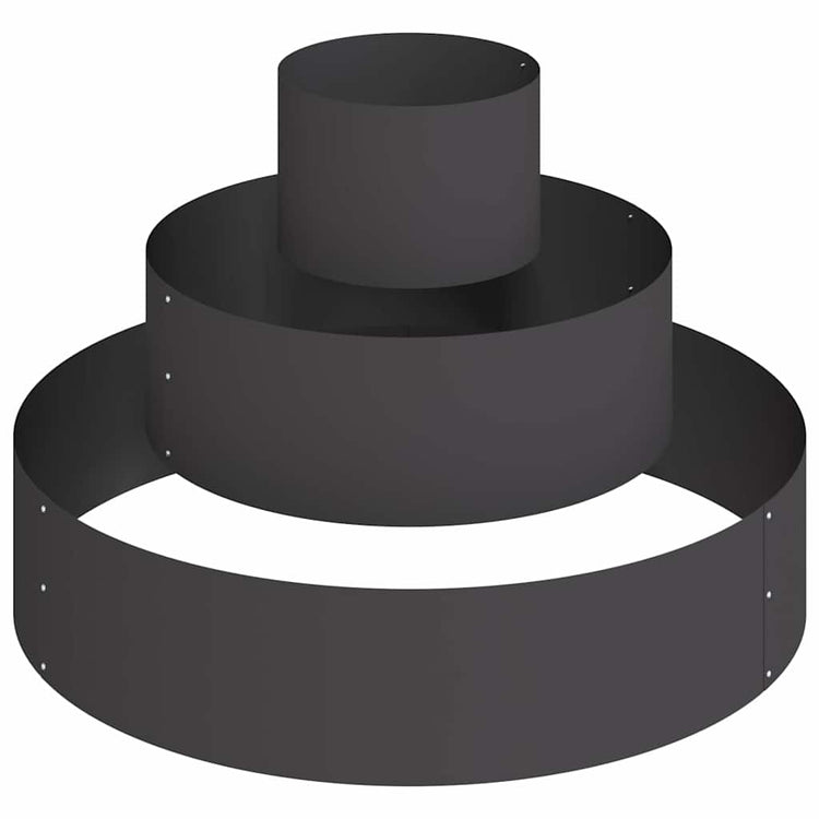 Vidaxl pot de fleur de jardin noir 90 x 90 x 20 cm acier laminé à froid