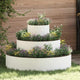 Vidaxl pot de fleur de jardin blanc 90 x 90 x 20 cm acier laminé à froid