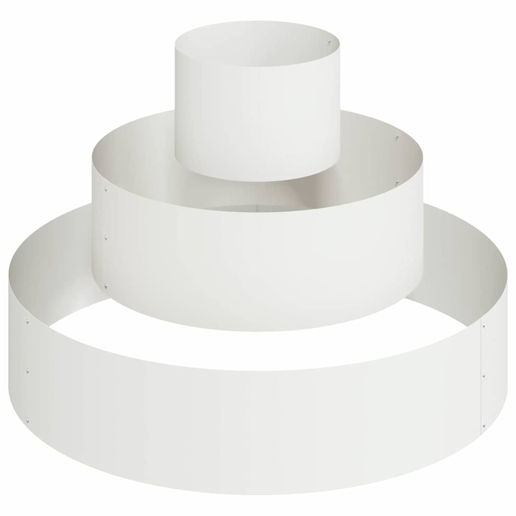 Vidaxl pot de fleur de jardin blanc 90 x 90 x 20 cm acier laminé à froid