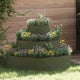 Vidaxxl pot de fleur de jardin vert olive 90 x 90 x 20 cm acier laminé à froid
