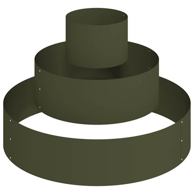 Vidaxxl pot de fleur de jardin vert olive 90 x 90 x 20 cm acier laminé à froid