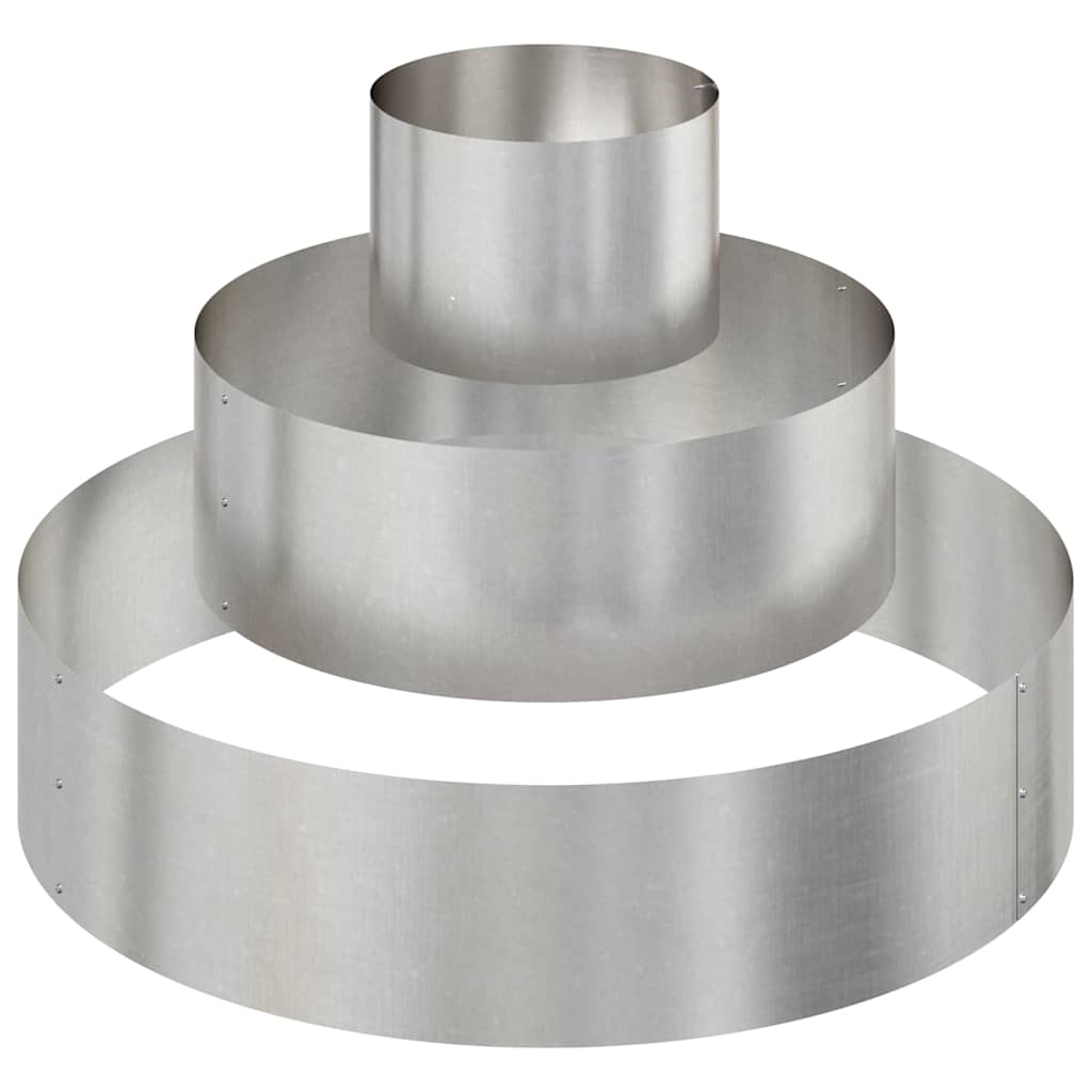 VidaXL pot de fleur de jardin argent 90 x 90 x 20 cm acier inoxydable