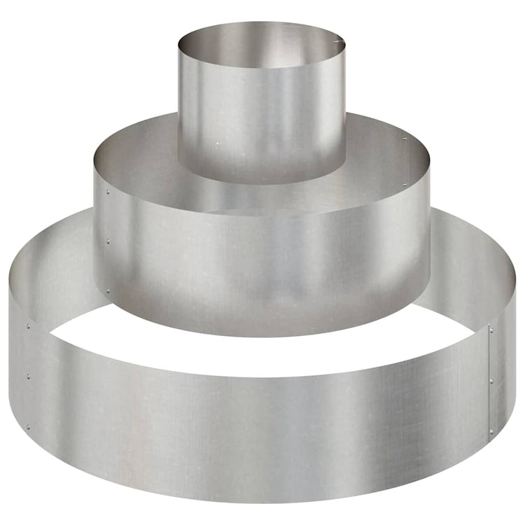 VidaXL pot de fleur de jardin argent 90 x 90 x 20 cm acier inoxydable