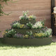 Vidaxxl pot de fleur de jardin vert olive 120 x 120 x 20 cm acier laminé à froid