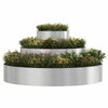Vidaxx pot de fleur de jardin argent 120 x 120 x 20 cm acier inoxydable