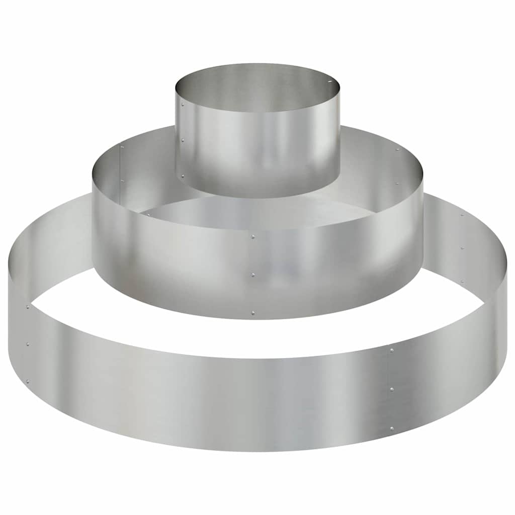 Vidaxl pot de fleur de jardin argent 120 x 120 x 20 cm acier galvanisé