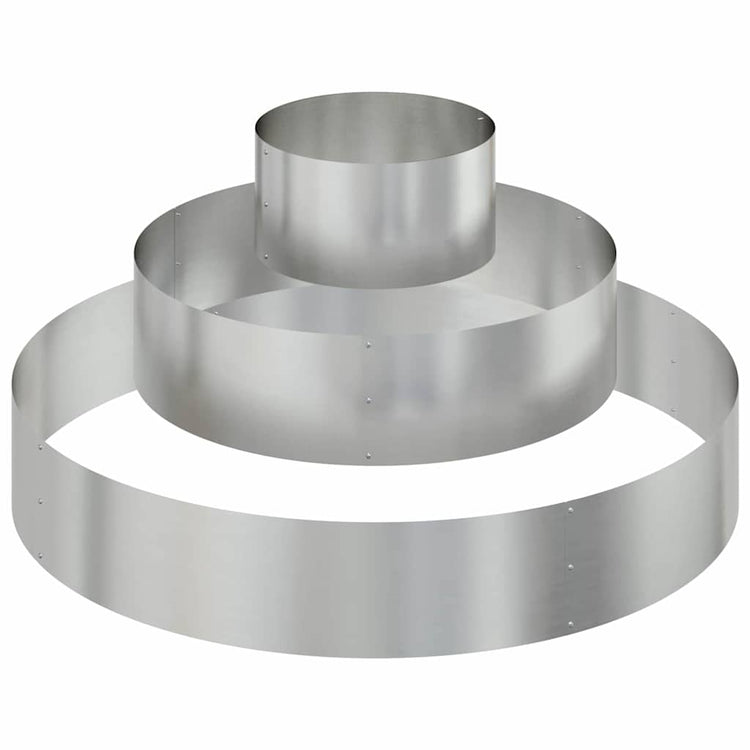 Vidaxl pot de fleur de jardin argent 120 x 120 x 20 cm acier galvanisé