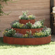 Vidaxl pot de fleur de jardin marron 120 x 120 x 20 cm acier corten
