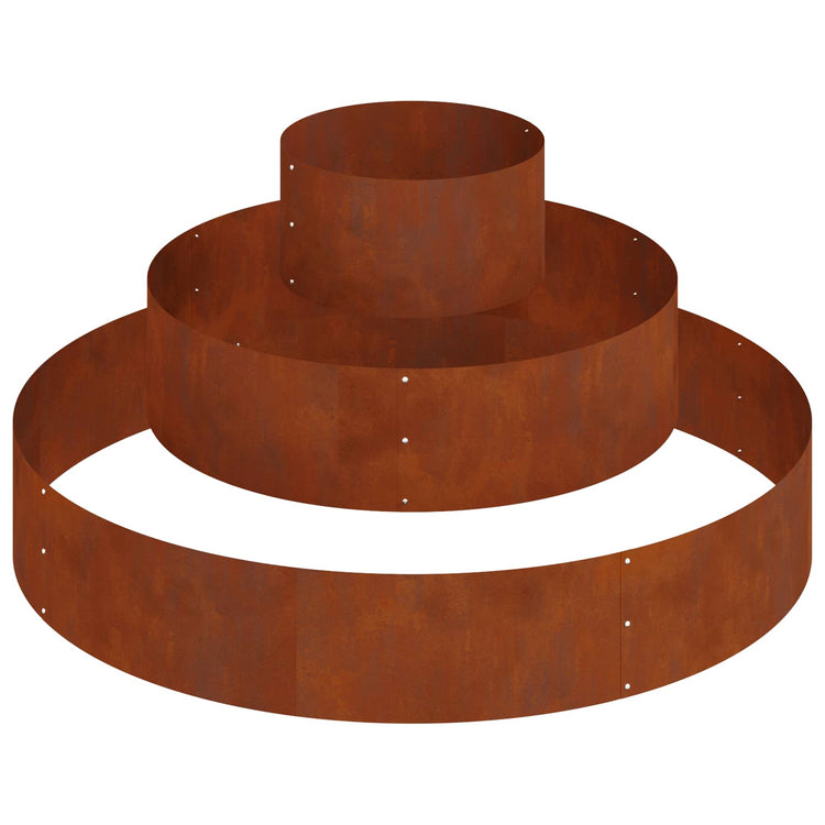 Vidaxl pot de fleur de jardin marron 120 x 120 x 20 cm acier corten