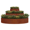 Vidaxl pot de fleur de jardin marron 120 x 120 x 20 cm acier corten
