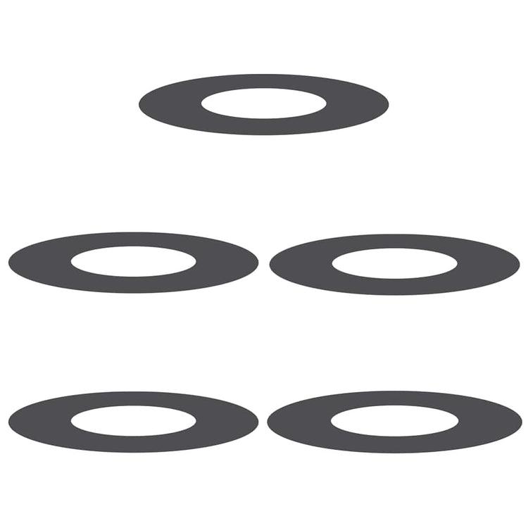 VidaXL adapté aux cernes d'arbre plats 5 pcs noir ø30 60 cm acier