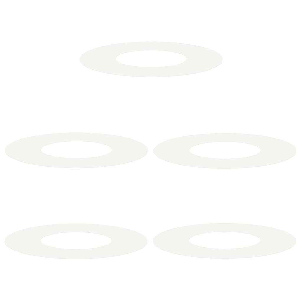 VidaXL adapté aux cernes d'arbre plats 5 pcs blanc ø30 60 cm acier