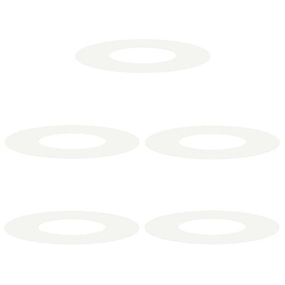 VidaXL adapté aux cernes d'arbre plats 5 pcs blanc ø30 60 cm acier