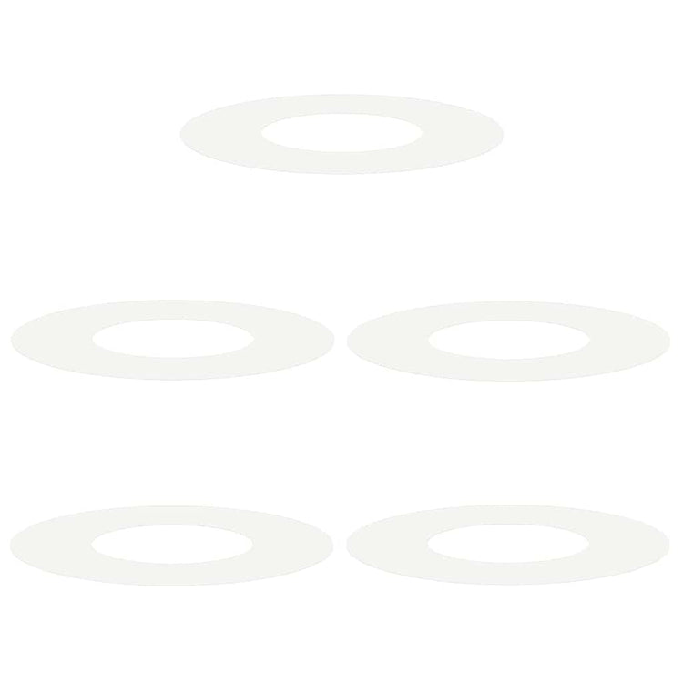 VidaXL adapté aux cernes d'arbre plats 5 pcs blanc ø30 60 cm acier