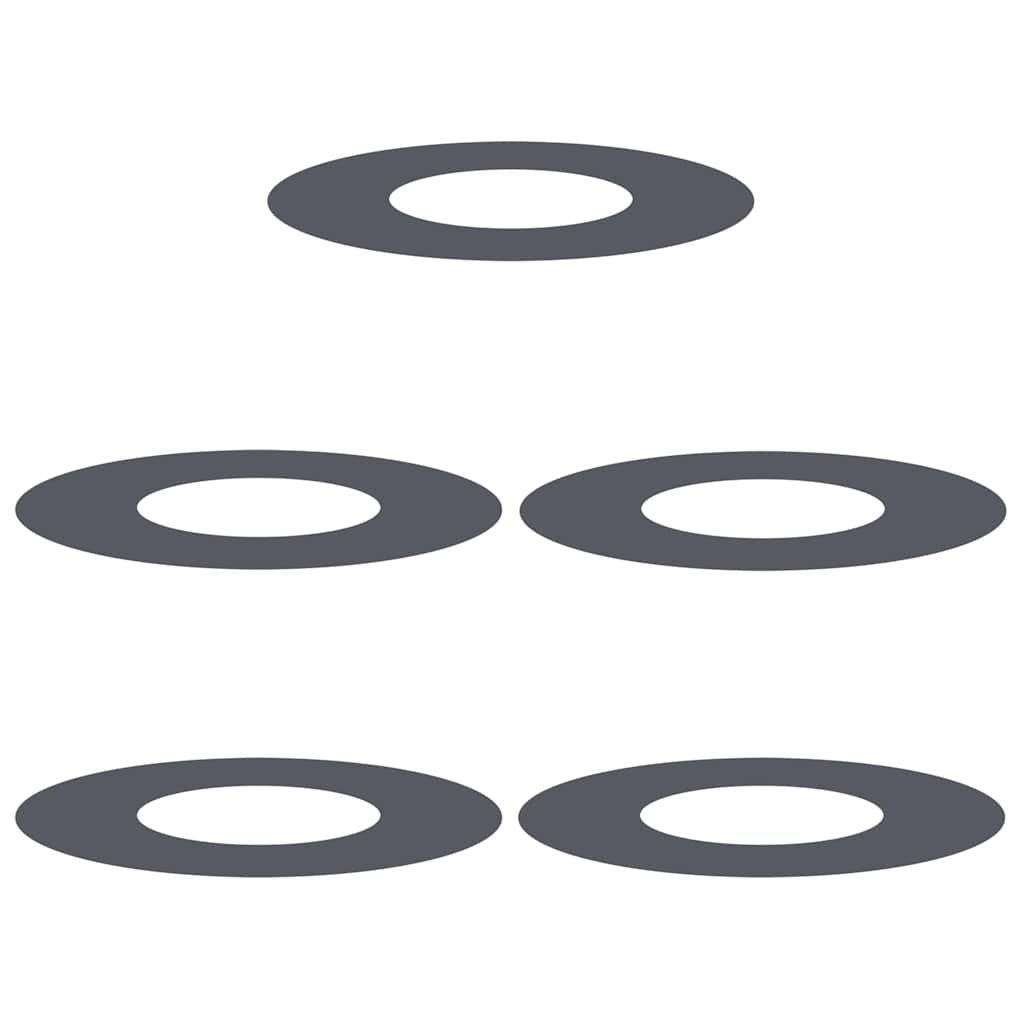 VidaXL adapté aux cernes d'arbre plats 5 pcs anthracite ø30 60 cm acier